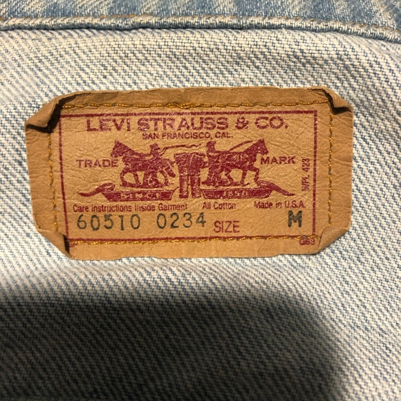 Rare Vintage 1980s Levi’s Sleeveless Jacket Size M - Picture 8 of 8